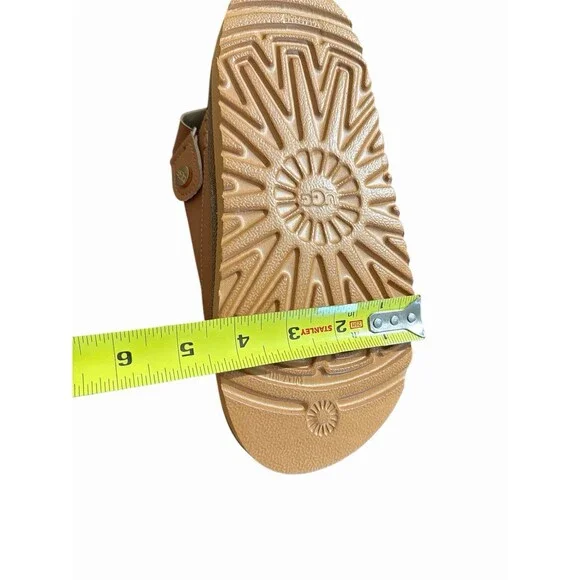 UGG GOLDENSTAR VILLA CLOG CHESTNUT SUEDE PLATFORM WOMEN'S SANDALS SIZE US 6 - Picture 6 of 7
